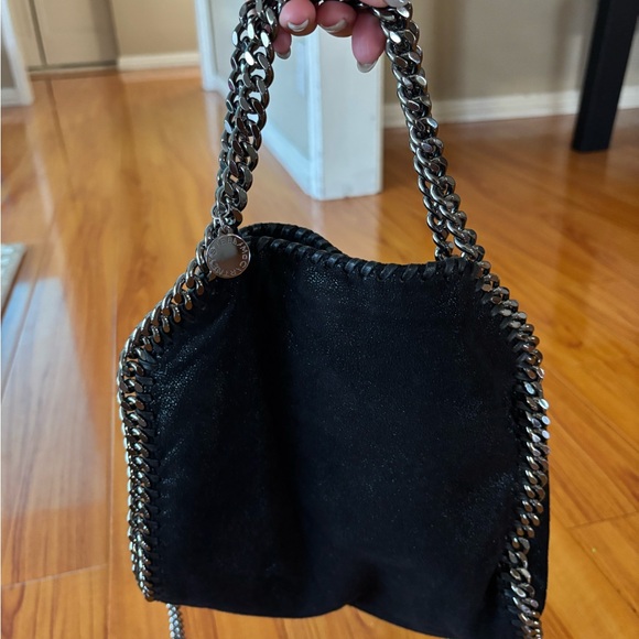 Stella McCartney Black and Silver Shoulder Bag - Picture 1 of 16